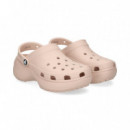 Zueco Plataforma Rosa Suave  CROCS