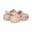 Zueco Plataforma Rosa Suave  CROCS