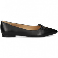 Bailarina Lazo Piel Negro  LAUREN RALPH LAUREN