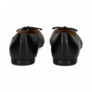 Bailarina Lazo Piel Negro  LAUREN RALPH LAUREN