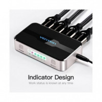 DUPLICADOR VENTION 4XHDMI HEMBRA - HDMI MACHO SILV