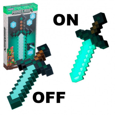 L&aacute;mpara de Pared Espada Diamante Minecraft  PALADONE