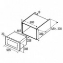 CATA MC20D Microondas Enc Integracion Inox