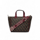 FOLLIE SMALL TOTE BROWN LOGO
