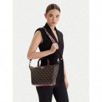 FOLLIE SMALL TOTE BROWN LOGO