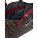 FOLLIE SMALL TOTE BROWN LOGO