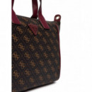 FOLLIE SMALL TOTE BROWN LOGO