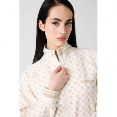Aggie Full Zip Sweat Aop G012/G1G2 Ologr  GUESS