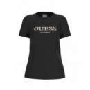 Giuditta Cn Ss T-shi Jet Black A996  GUESS