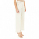 Zoya Wide Leg Crop Pearl White  GUESS