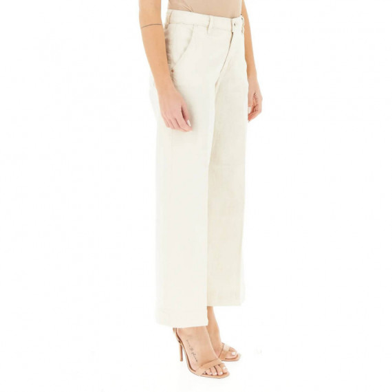 Zoya Wide Leg Crop Pearl White  GUESS