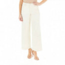 Zoya Wide Leg Crop Pearl White  GUESS