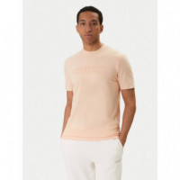 Ss Alphy T-shirt Peach Sky  GUESS