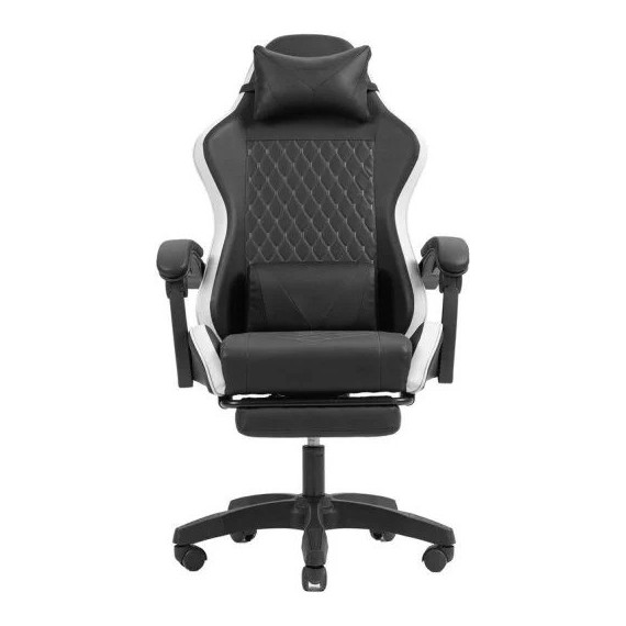 Silla Gaming MARS GAMING Mgc-x Ergonomico Reposapies Cuero Pu White/black