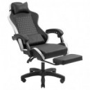 Silla Gaming MARS GAMING Mgc-x Ergonomico Reposapies Cuero Pu White/black