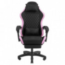 Silla Gaming MARS GAMING Mgc-x Ergonomico Reposapies Tela Pu Rose/black