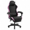 Silla Gaming MARS GAMING Mgc-x Ergonomico Reposapies Tela Pu Rose/black
