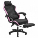 Silla Gaming MARS GAMING Mgc-x Ergonomico Reposapies Tela Pu Rose/black