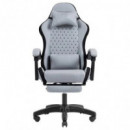 Silla Gaming MARS GAMING Mgc-x Ergonomico Reposapies Tela Pu Silver/black