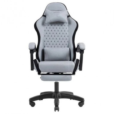 Silla Gaming MARS GAMING Mgc-x Ergonomico Reposapies Tela Pu Silver/black