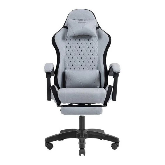 Silla Gaming MARS GAMING Mgc-x Ergonomico Reposapies Tela Pu Silver/black