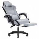 Silla Gaming MARS GAMING Mgc-x Ergonomico Reposapies Tela Pu Silver/black