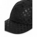 ANISE SHINY PEONY BSEBALL HAT BLACK LOGO