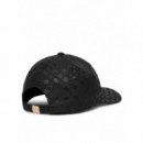 ANISE SHINY PEONY BSEBALL HAT BLACK LOGO