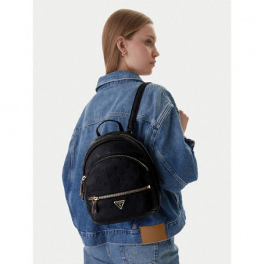 MANHATTAN II BACKPACK BLACK LOGO
