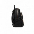 MANHATTAN II BACKPACK BLACK LOGO