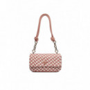 TESSI FLAP SHOULDER BAG CORAL PINK MULTI