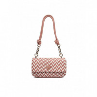 Tessi Flap Shoulder Bag Coral Pink Multi  GUESS