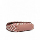 TESSI FLAP SHOULDER BAG CORAL PINK MULTI