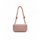 TESSI FLAP SHOULDER BAG CORAL PINK MULTI