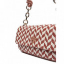 TESSI FLAP SHOULDER BAG CORAL PINK MULTI