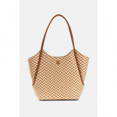 TESSI 2 IN 1 TOTE COGNAC MULTI