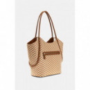 TESSI 2 IN 1 TOTE COGNAC MULTI