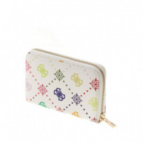 Emelie Logo Slg Med Zip Around Multi Log  GUESS