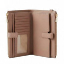 ANISE SLG DBL ZIP ORGANIZER DARK TAUPE L