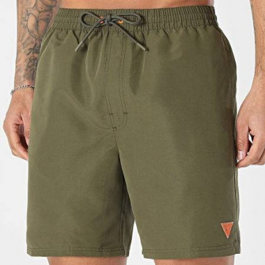 Swimtrunk New Basic Short Olive Morning  GUESS