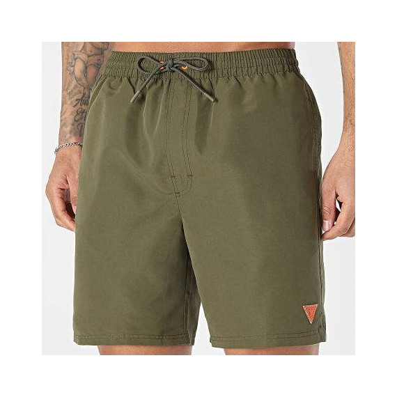 Swimtrunk New Basic Short Olive Morning  GUESS