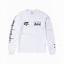 CHAMPION ROCHESTER Camisetas Hombre Camiseta Aries X Champion Stars de Manga Larga con Gráfico Unisex Blanco