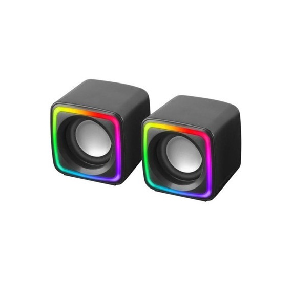 MARS GAMING ALTAVOCES PC 2.0 8W RGB NEGROS MSCUBE