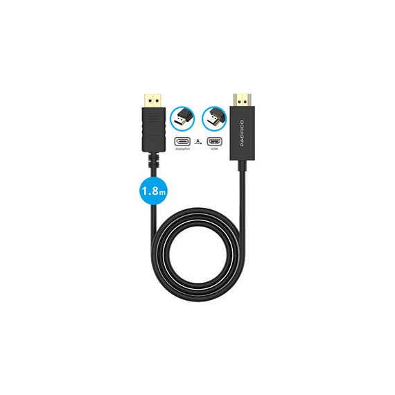 PACIFICO Cable Displayport a HDMI 1.8M NP-HD1383 Negro