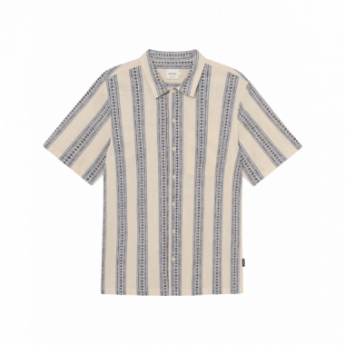Camisas Camisa DEDICATED Brantevik Floral Stripe Blue