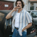 Camisas Camisa DEDICATED Brantevik Floral Stripe Blue