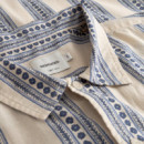 Camisas Camisa DEDICATED Brantevik Floral Stripe Blue