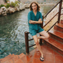 Bermudas Shorts DEDICATED Djupvik Linen Mediterranea Green