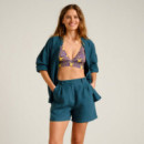 Bermudas Shorts DEDICATED Djupvik Linen Mediterranea Green