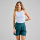 Bermudas Shorts DEDICATED Djupvik Linen Mediterranea Green